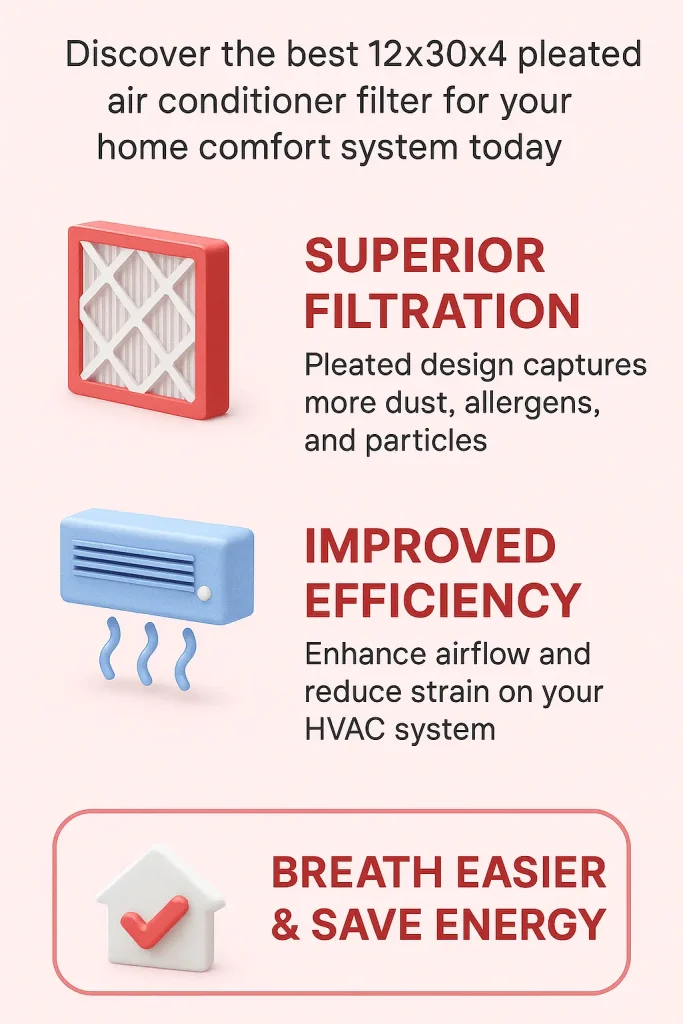 Tired of Overpaying for Filters? Buy Best Cheap 12x30x4 Pleated Home HVAC Furnace Air Conditioner Filter Bulk Wholesale 12 Pack 2 best 12x30x4 pleated air conditioner filter 2